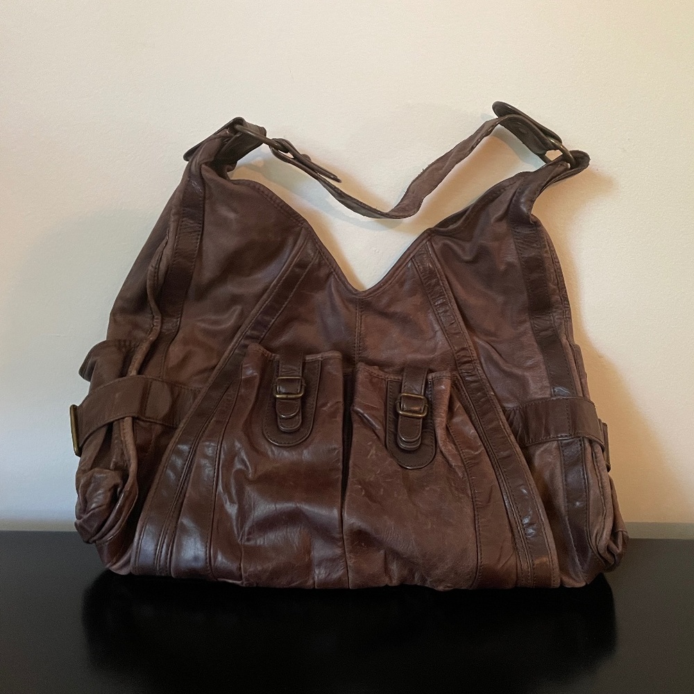 Tano Dark Brown Leather Bag